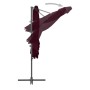 Sombrilla jardín voladiza palo de acero burdeos 250x250 cm de vidaXL, Sombrillas - Ref: Foro24-312308, Precio: 95,46 €, Descu...