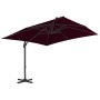 Sombrilla voladiza con poste de aluminio rojo burdeos 300x300cm de vidaXL, Sombrillas - Ref: Foro24-312314, Precio: 128,84 €,...