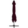 Sombrilla voladiza con poste de aluminio rojo burdeos 300x300cm de vidaXL, Sombrillas - Ref: Foro24-312314, Precio: 127,81 €,...