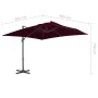 Sombrilla voladiza con poste de aluminio rojo burdeos 300x300cm de vidaXL, Sombrillas - Ref: Foro24-312314, Precio: 127,81 €,...