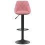Taburete de cocina de terciopelo rosa de , Taburetes de cocina - Ref: Foro24-335343, Precio: 71,45 €, Descuento: %