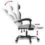Silla gaming giratoria y reposapiés cuero sintético blanco rosa de , Sillones para videojuegos - Ref: Foro24-349612, Precio: ...