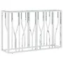 Mesa consola acero inoxidable y vidrio plateado 110x30x70 cm de , Mesas auxiliares - Ref: Foro24-350027, Precio: 217,17 €, De...
