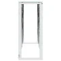 Mesa consola acero inoxidable y vidrio plateado 110x30x70 cm de , Mesas auxiliares - Ref: Foro24-350027, Precio: 217,17 €, De...