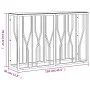 Mesa consola acero inoxidable y vidrio plateado 110x30x70 cm de , Mesas auxiliares - Ref: Foro24-350027, Precio: 217,17 €, De...