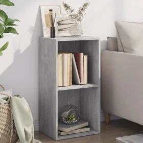Estantería 2 niveles contrachapada gris hormigón 40x30x76,5cm de , Librerías y estanterías - Ref: Foro24-800931, Precio: 39,7...