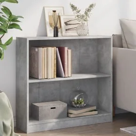Estantería de madera contrachapada gris hormigón 80x24x75 cm by , Bookcases and shelves - Ref: Foro24-800895, Price: 46,57 €,...