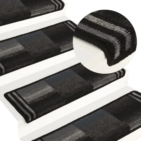 Alfombrillas escalera autoadhesivas 5uds negro y gris 65x21x4cm de , Alfombrillas para escalones - Ref: Foro24-149842, Precio...