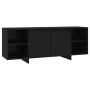 Mueble para TV madera contrachapada negro 130x35x50 cm de , Muebles TV - Ref: Foro24-809585, Precio: 103,52 €, Descuento: %
