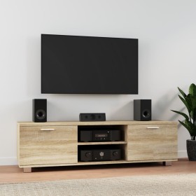Mueble para TV madera contrachapada roble Sonoma 140x40,5x35 cm de , Muebles TV - Ref: Foro24-342623, Precio: 103,15 €, Descu...