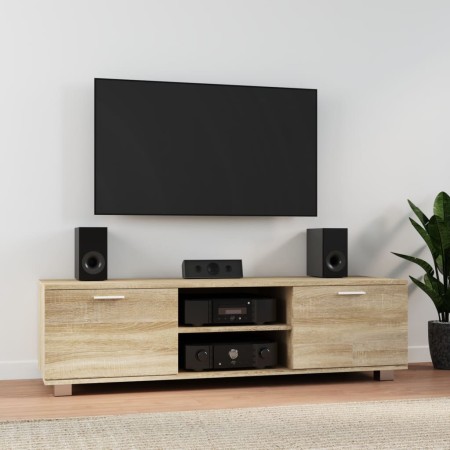 Mueble para TV madera contrachapada roble Sonoma 140x40,5x35 cm de , Muebles TV - Ref: Foro24-342623, Precio: 103,15 €, Descu...