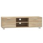 Mueble para TV madera contrachapada roble Sonoma 140x40,5x35 cm de , Muebles TV - Ref: Foro24-342623, Precio: 103,15 €, Descu...