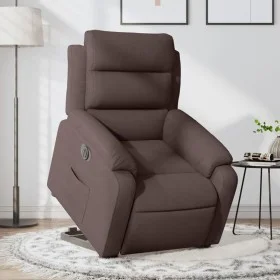 Sillón eléctrico reclinable elevable de tela marrón oscuro de , Sillones - Ref: Foro24-3205009, Precio: 371,36 €, Descuento: %