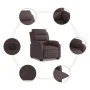 Sillón eléctrico reclinable elevable de tela marrón oscuro de , Sillones - Ref: Foro24-3205009, Precio: 371,36 €, Descuento: %