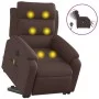 Sillón masaje eléctrico reclinable elevable tela marrón oscuro de , Sillones - Ref: Foro24-3205021, Precio: 381,08 €, Descuen...