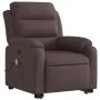 Sillón masaje eléctrico reclinable elevable tela marrón oscuro de , Sillones - Ref: Foro24-3205021, Precio: 381,08 €, Descuen...