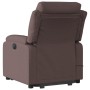Sillón masaje eléctrico reclinable elevable tela marrón oscuro de , Sillones - Ref: Foro24-3205021, Precio: 351,19 €, Descuen...