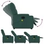 Silla de masaje reclinable de pie de tela verde oscura de , Sillones - Ref: Foro24-3204728, Precio: 321,01 €, Descuento: %