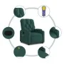 Silla de masaje reclinable de pie de tela verde oscura de , Sillones - Ref: Foro24-3204728, Precio: 321,01 €, Descuento: %