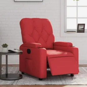 Sillón reclinable eléctrico de cuero sintético rojo de , Sillones - Ref: Foro24-3204763, Precio: 253,57 €, Descuento: %