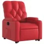 Sillón reclinable elevable cuero artificial rojo de , Sillones - Ref: Foro24-3204777, Precio: 286,46 €, Descuento: %