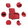 Sillón reclinable elevable cuero artificial rojo de , Sillones - Ref: Foro24-3204777, Precio: 286,46 €, Descuento: %