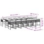Set comedor de jardín con cojines 13 pzas ratán sintético negro de , Conjuntos de jardín - Ref: Foro24-3211303, Precio: 782,1...