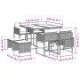 Set comedor para jardín 9 pzas y cojines ratán sintético marrón de , Conjuntos de jardín - Ref: Foro24-3211317, Precio: 345,5...