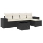 Set de sofás de jardín 6 piezas y cojines ratán sintético negro de , Conjuntos de jardín - Ref: Foro24-3254833, Precio: 363,0...