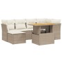 Set sofás de jardín 7 piezas y cojines ratán sintético beige de , Conjuntos de jardín - Ref: Foro24-3275480, Precio: 501,97 €...