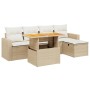 Juego de sofás jardín con cojines 6 pzas ratán sintético beige de , Conjuntos de jardín - Ref: Foro24-3275585, Precio: 415,77...