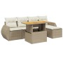 Juego de sofás jardín con cojines 6 pzas ratán sintético beige de , Conjuntos de jardín - Ref: Foro24-3275809, Precio: 446,33...