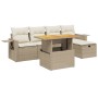 Juego de sofás jardín con cojines 6 pzas ratán sintético beige de , Conjuntos de jardín - Ref: Foro24-3275697, Precio: 420,31...