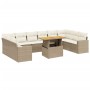 Set de sofás de jardín 11pzas con cojines ratán sintético beige de , Conjuntos de jardín - Ref: Foro24-3271485, Precio: 726,0...