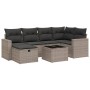 Set de sofás de jardín 7 piezas con cojines ratán PE gris de , Conjuntos de jardín - Ref: Foro24-3263496, Precio: 411,99 €, D...