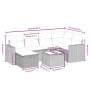 Set de sofás de jardín 7 piezas con cojines ratán PE gris de , Conjuntos de jardín - Ref: Foro24-3263496, Precio: 411,99 €, D...