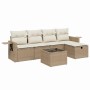 Juego de sofás jardín con cojines 6 pzas ratán sintético beige de , Conjuntos de jardín - Ref: Foro24-3263784, Precio: 378,03...