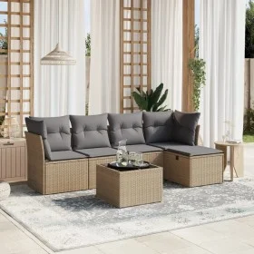 Juego de sofás jardín con cojines beige mezcla 6 pzas ratán PE de , Conjuntos de jardín - Ref: Foro24-3263145, Precio: 338,15...