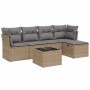 Juego de sofás jardín con cojines beige mezcla 6 pzas ratán PE de , Conjuntos de jardín - Ref: Foro24-3263145, Precio: 344,52...