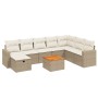 Set de sofás de jardín 9 pzas con cojines ratán sintético beige de , Conjuntos de jardín - Ref: Foro24-3264873, Precio: 568,2...