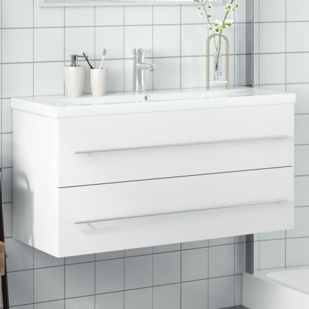 Mueble de baño con lavabo integrado blanco de , Tocadores de baño - Ref: Foro24-3278794, Precio: 336,97 €, Descuento: %