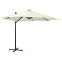 Sombrilla voladiza con poste y luces LED arena 300 cm de vidaXL, Sombrillas - Ref: Foro24-312328, Precio: 160,92 €, Descuento: %