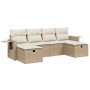 Juego de sofás jardín con cojines 6 pzas ratán sintético beige de , Conjuntos de jardín - Ref: Foro24-3263854, Precio: 387,56...