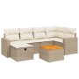 Set sofás de jardín 7 piezas y cojines ratán sintético beige de , Conjuntos de jardín - Ref: Foro24-3264838, Precio: 452,14 €...
