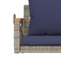 Banco columpio con cojines ratán sintético gris 109x62x40 cm de , Bancos de jardín - Ref: Foro24-368159, Precio: 120,96 €, De...
