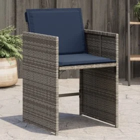 Sillones de jardín con cojines 4 uds ratán sintético gris de , Sillas de jardín - Ref: Foro24-4007462, Precio: 235,95 €, Desc...