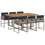 Set comedor jardín 7 pzas y cojines ratán sintético gris de , Conjuntos de jardín - Ref: Foro24-3278044, Precio: 438,24 €, De...
