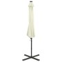 Sombrilla voladiza con poste y luces LED arena 300 cm de vidaXL, Sombrillas - Ref: Foro24-312328, Precio: 165,52 €, Descuento: %