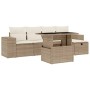 Juego de sofás jardín con cojines 6 pzas ratán sintético beige de , Conjuntos de jardín - Ref: Foro24-3275288, Precio: 442,65...
