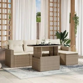 Juego de sofás jardín con cojines 6 pzas ratán sintético beige de , Conjuntos de jardín - Ref: Foro24-3267238, Precio: 429,40...